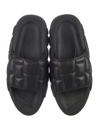 Balmain Leather Slides