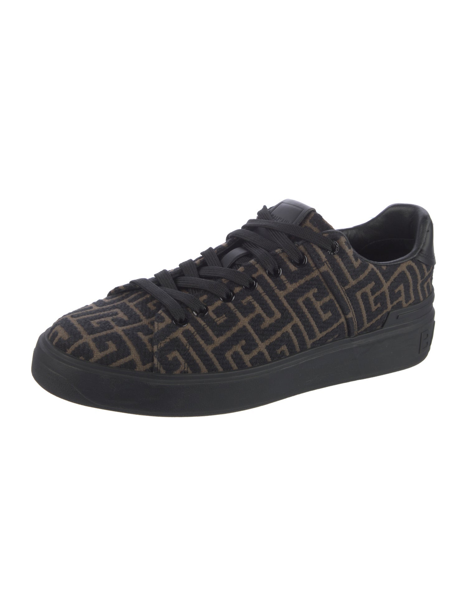 Balmain Leather Printed Sneakers