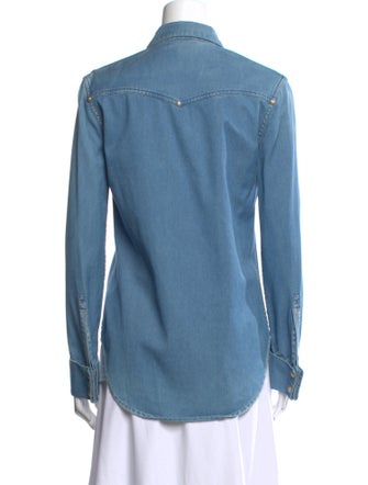 Balmain Long Sleeve Button-Up Top