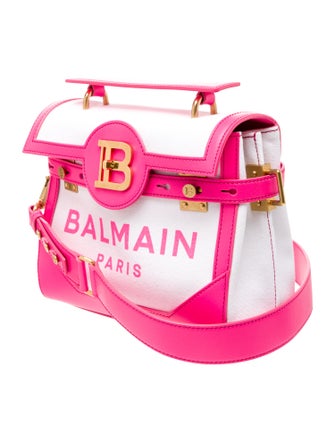 Balmain Canvas Top Handle Bag