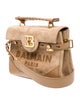 Balmain Suede Top Handle Bag