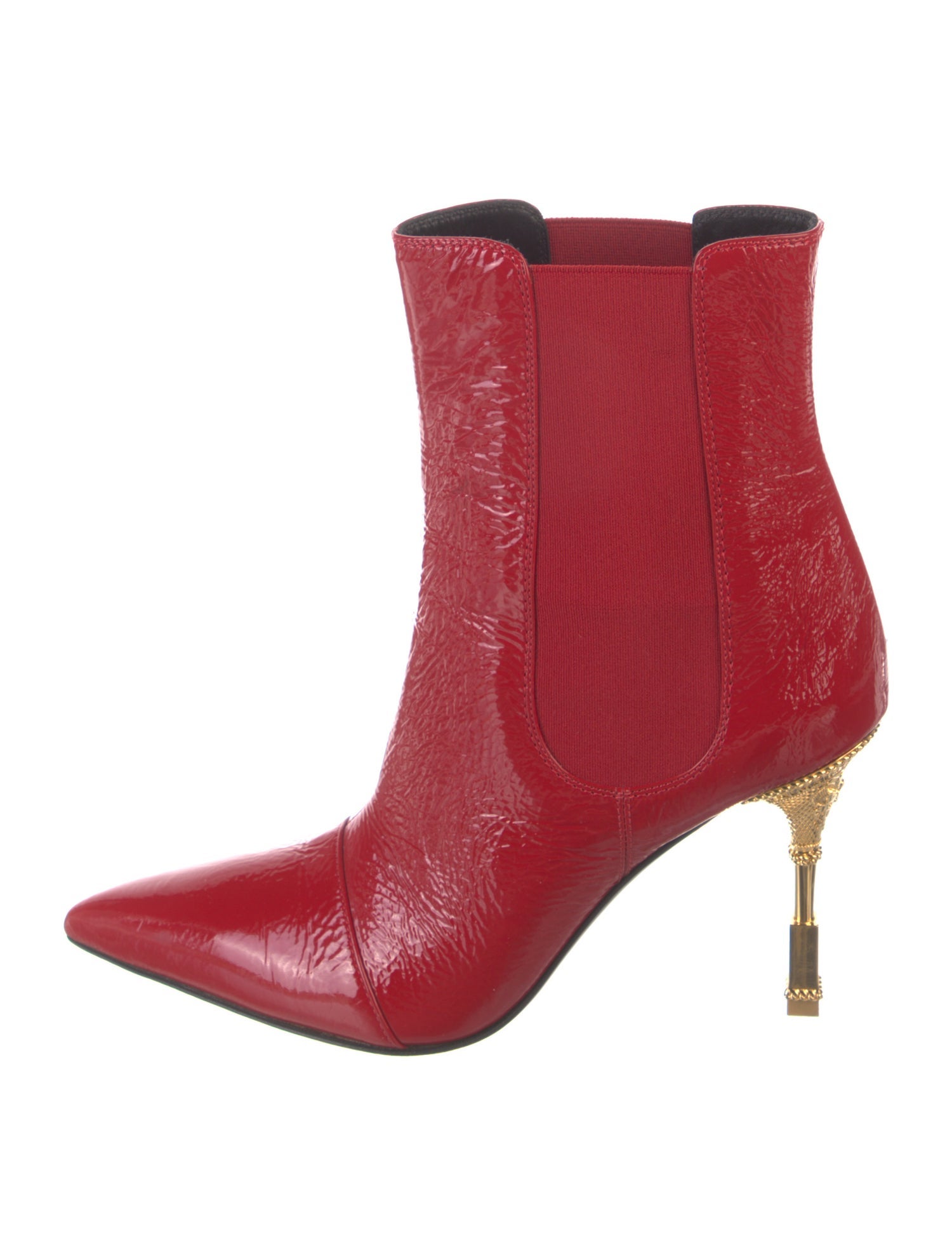 Balmain Patent Leather Chelsea Boots