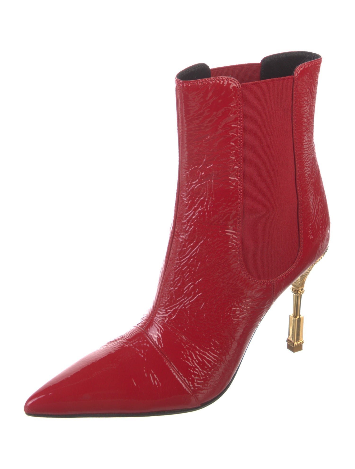 Balmain Patent Leather Chelsea Boots
