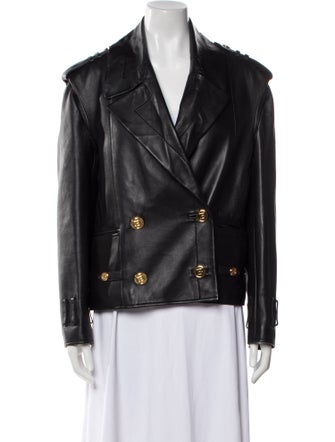 Balmain Leather Biker Jacket