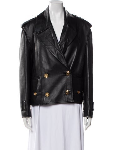 Balmain Jackets Leather Biker Jacket Us6, Fr38 | M