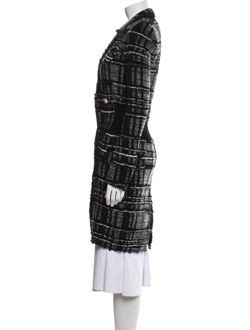 Balmain Wool Plaid Print Coat