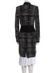 Balmain Wool Plaid Print Coat