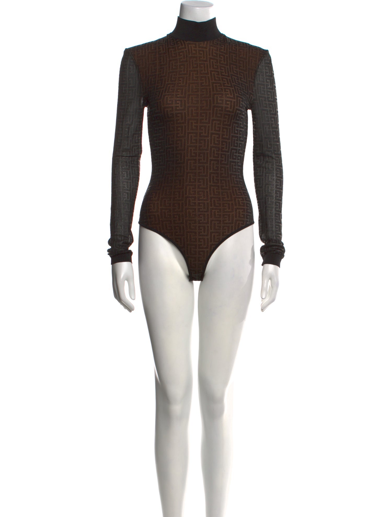 Balmain Turtleneck Long Sleeve Bodysuit