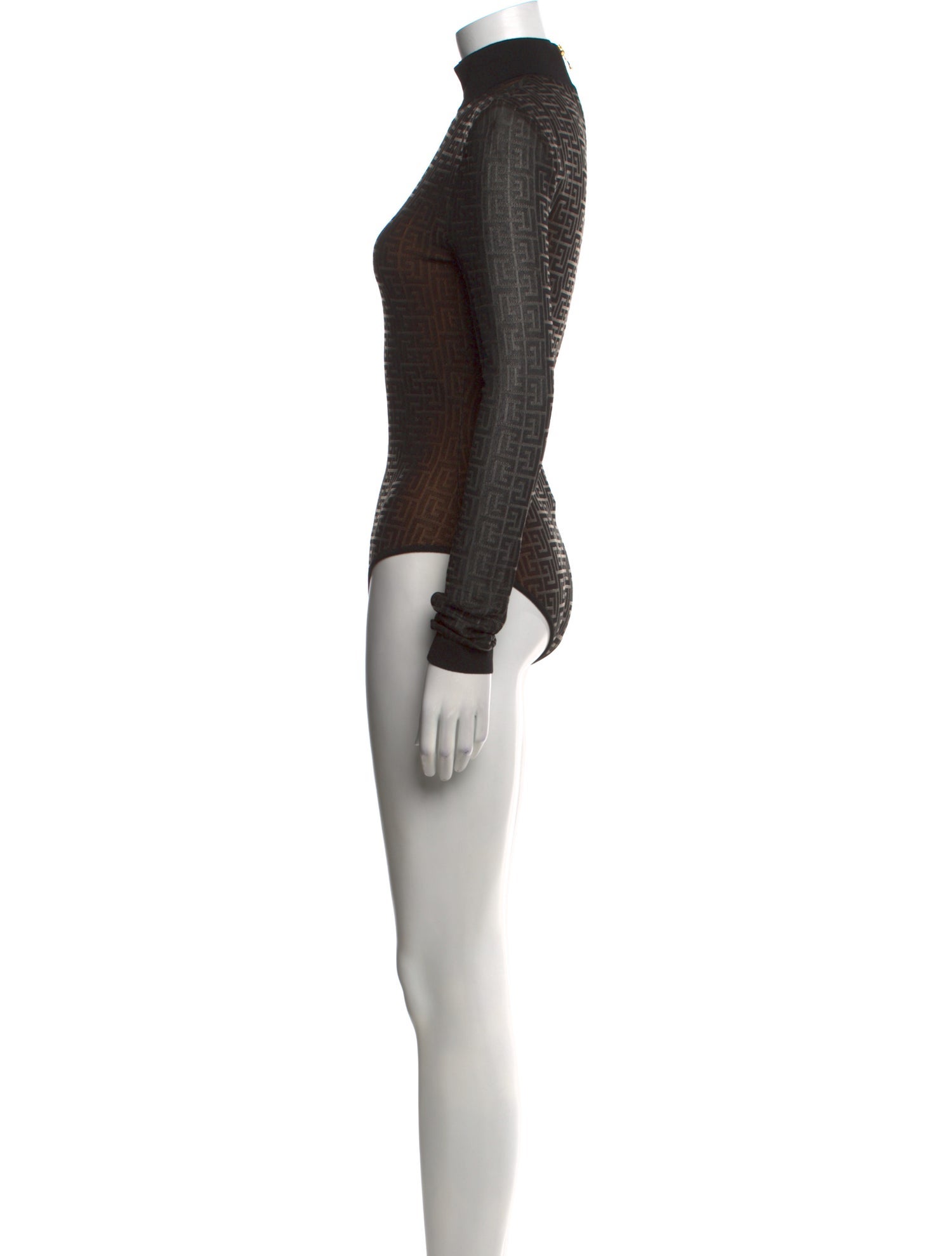 Balmain Turtleneck Long Sleeve Bodysuit