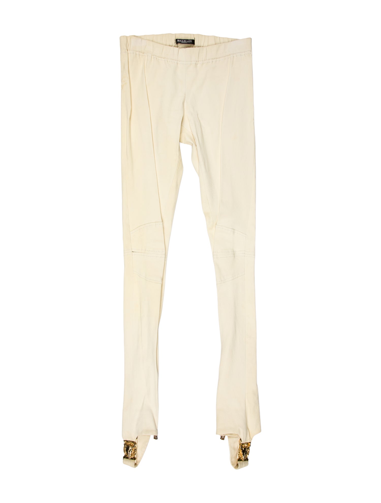 Balmain Lambskin Skinny Leg Pants