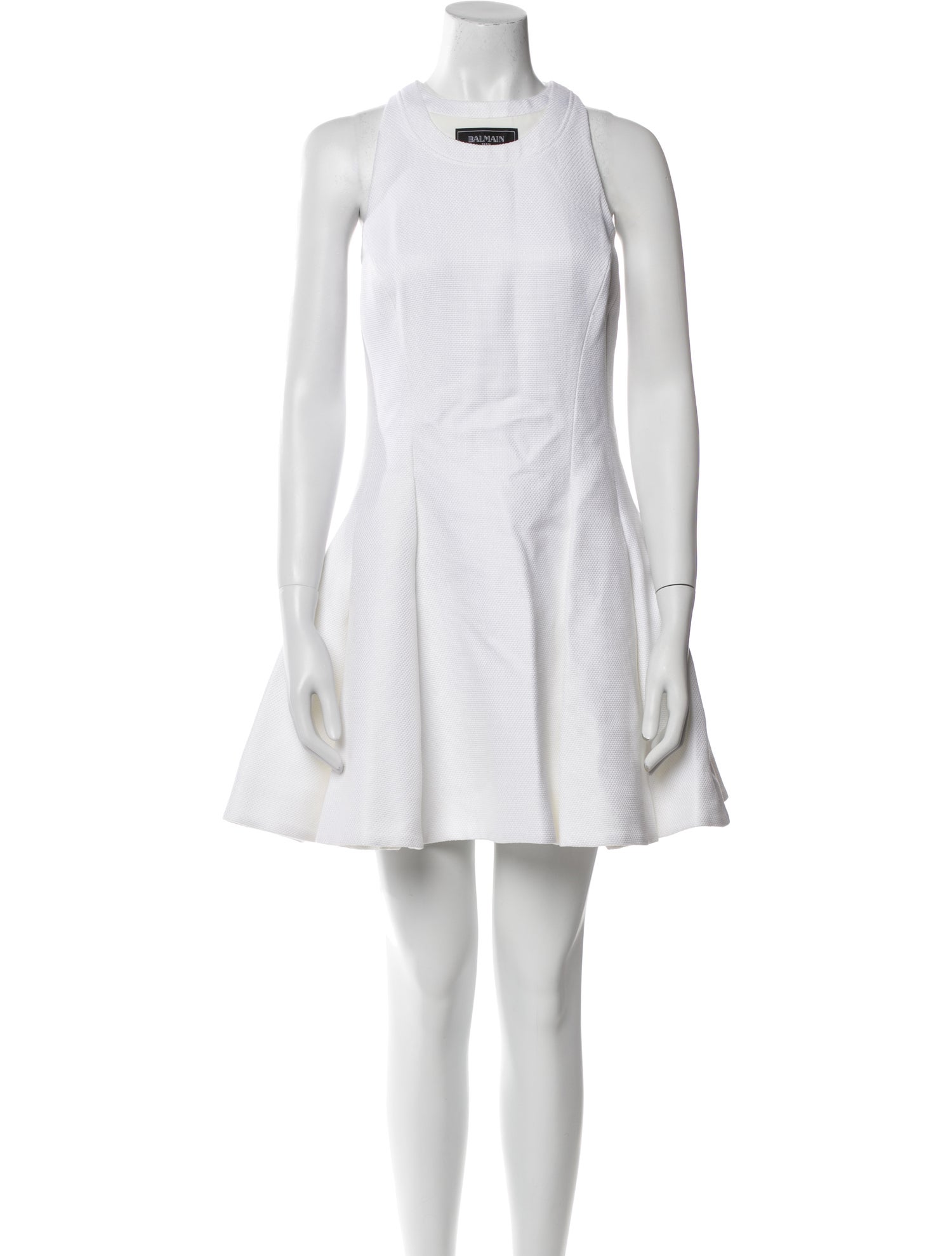 Balmain Crew Neck Mini Dress