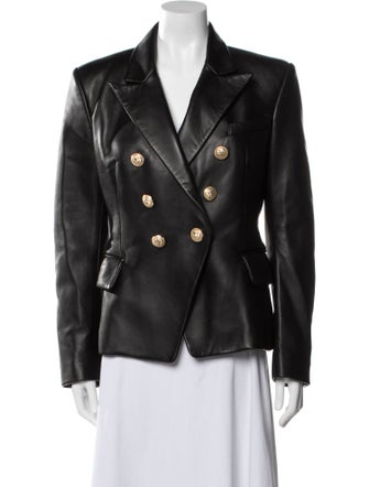 Balmain Leather Blazer