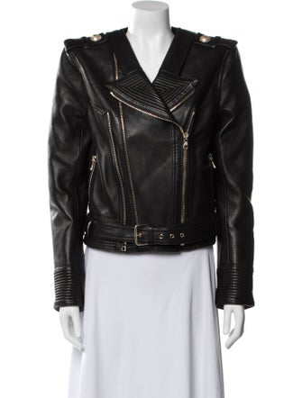 Balmain Leather Biker Jacket