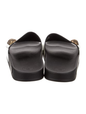 Balmain Leather Studded Accents Slides