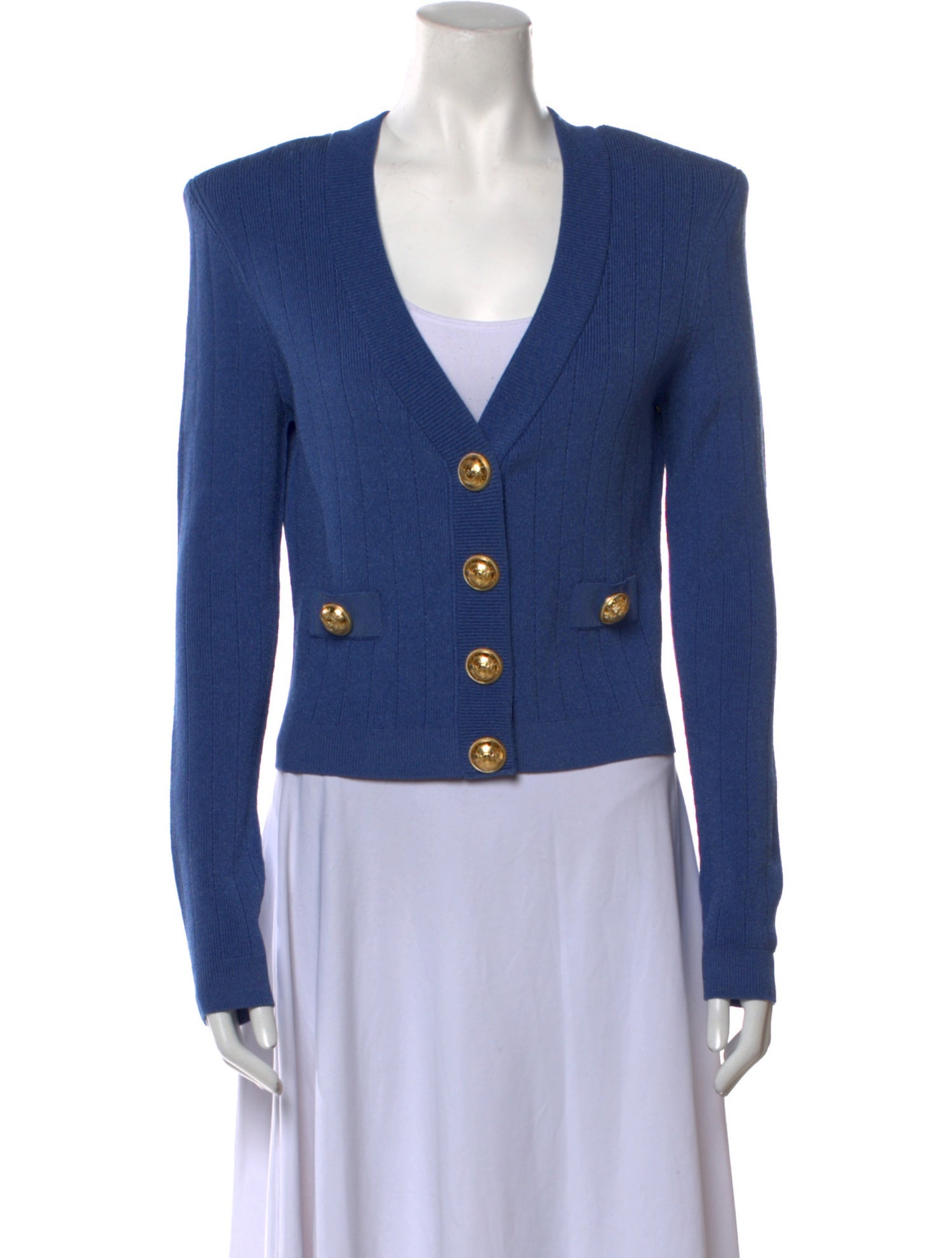 Balmain Wool V-Neck Sweater