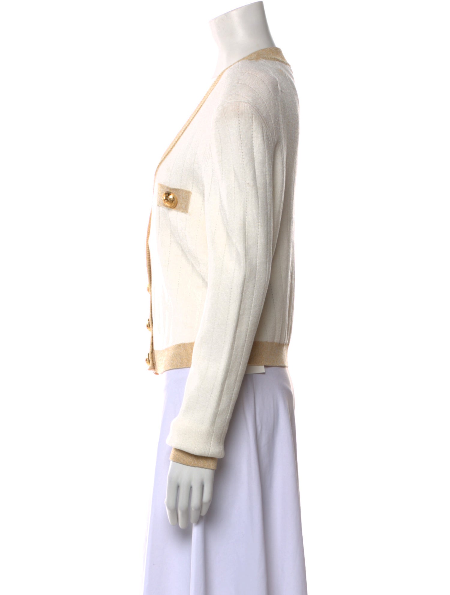 Balmain Plunge Neckline Sweater