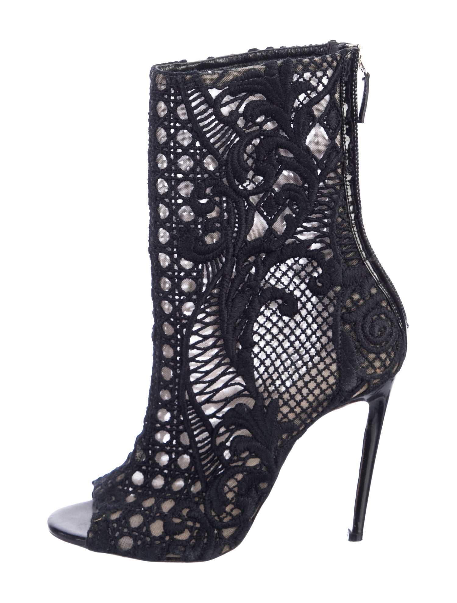 Balmain Lace Lace Pattern Boots