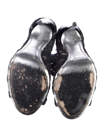 Balmain Lace Lace Pattern Boots