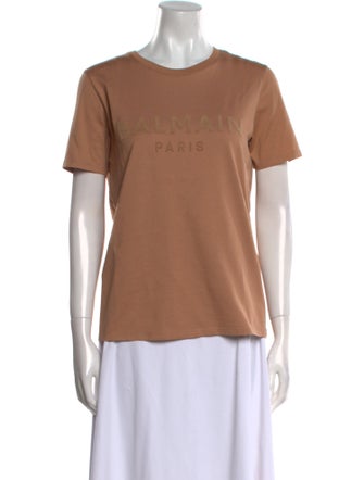 Balmain Graphic Print Crew Neck T-Shirt w/ Tags