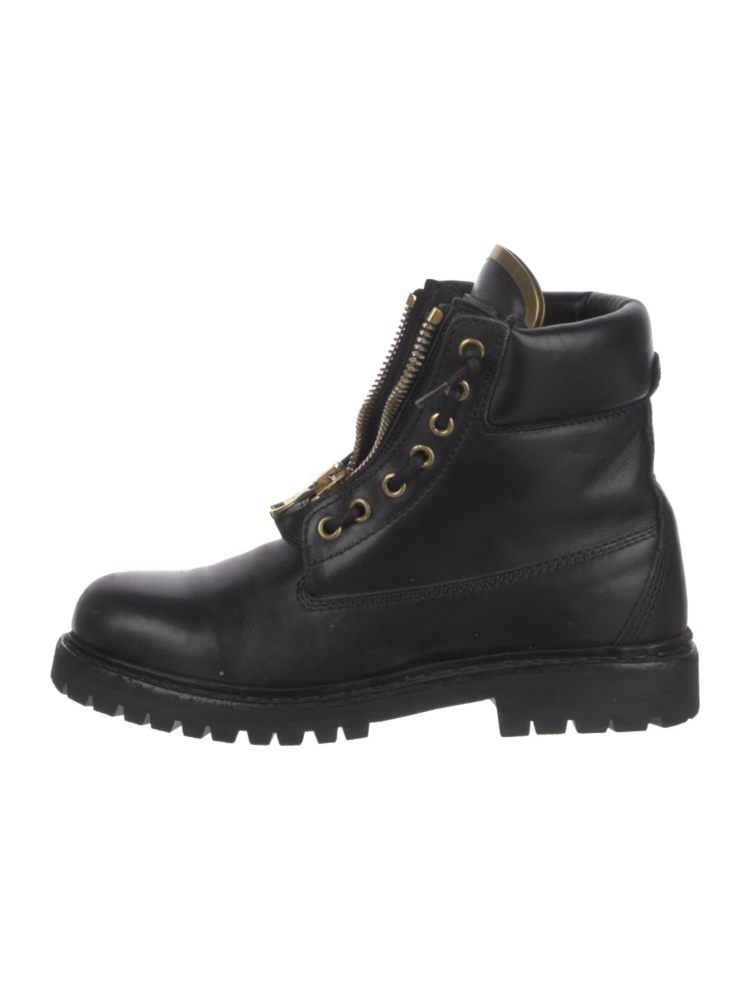 Balmain Leather Combat Boots