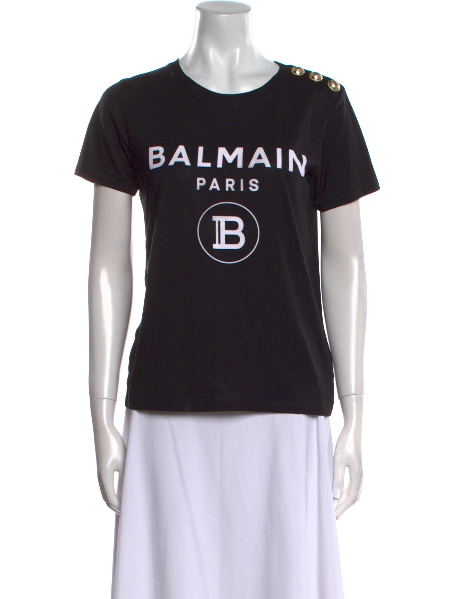 Balmain Graphic Print Crew Neck T-Shirt