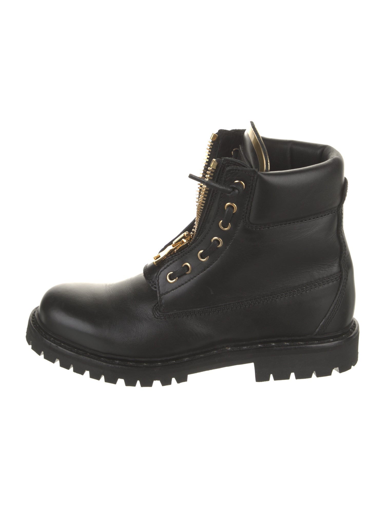 Balmain Leather Combat Boots