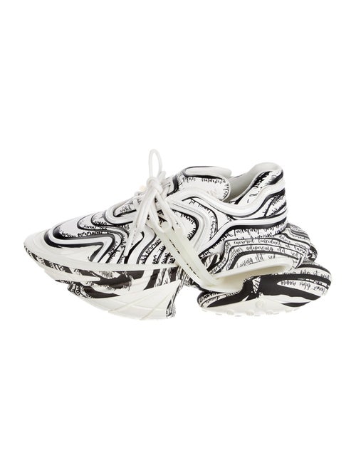 Balmain Leather Printed Chunky Sneakers