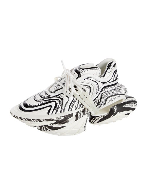 Balmain Leather Printed Chunky Sneakers
