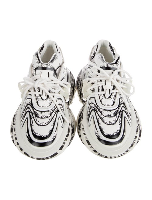 Balmain Leather Printed Chunky Sneakers