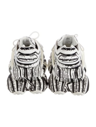 Balmain Leather Printed Chunky Sneakers