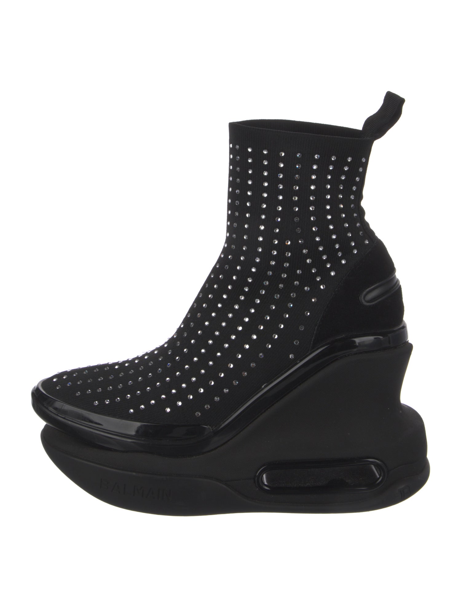 Balmain Crystal Embellishments Sock Boots