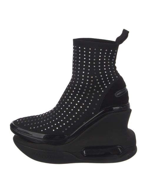 Balmain Crystal Embellishments Sock Boots