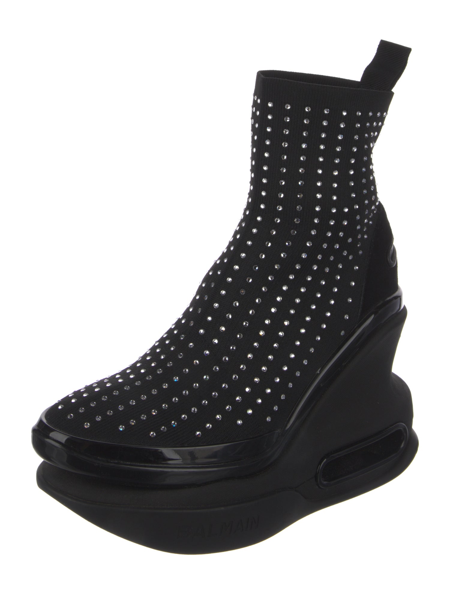Balmain Crystal Embellishments Sock Boots