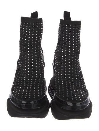 Balmain Crystal Embellishments Sock Boots