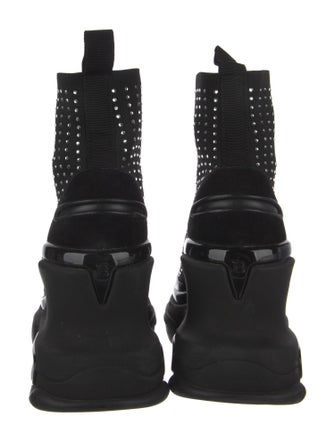 Balmain Crystal Embellishments Sock Boots