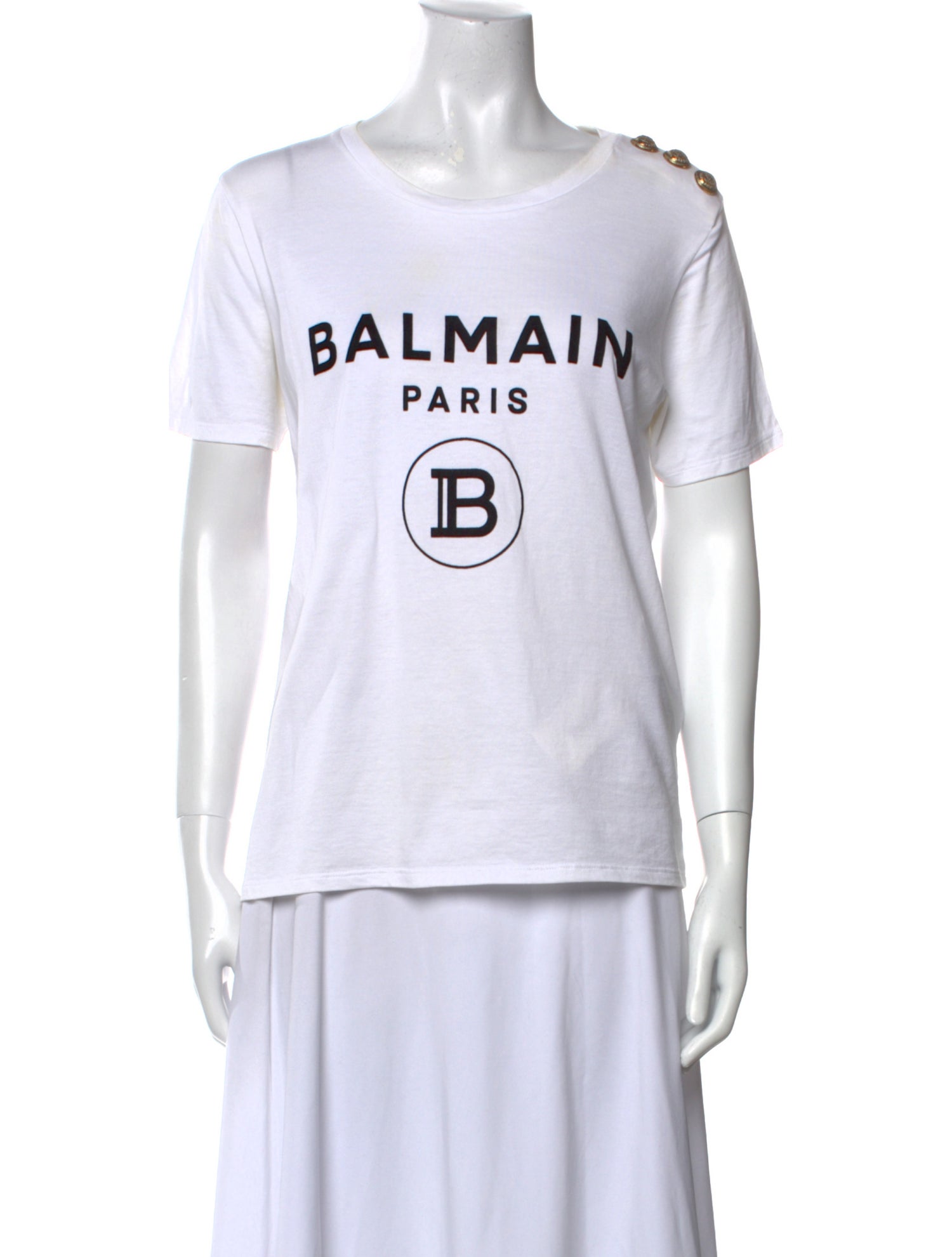 Balmain Graphic Print Crew Neck T-Shirt