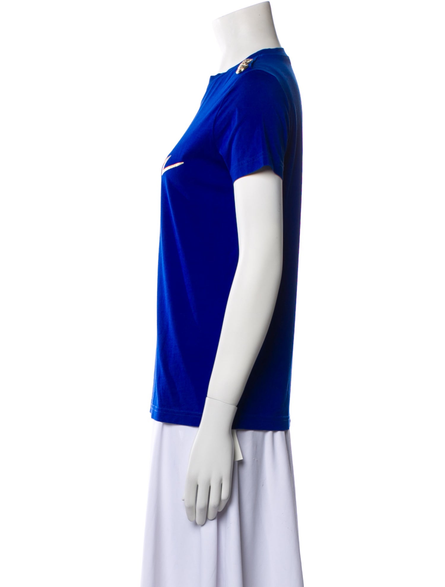 Balmain Graphic Print Crew Neck T-Shirt