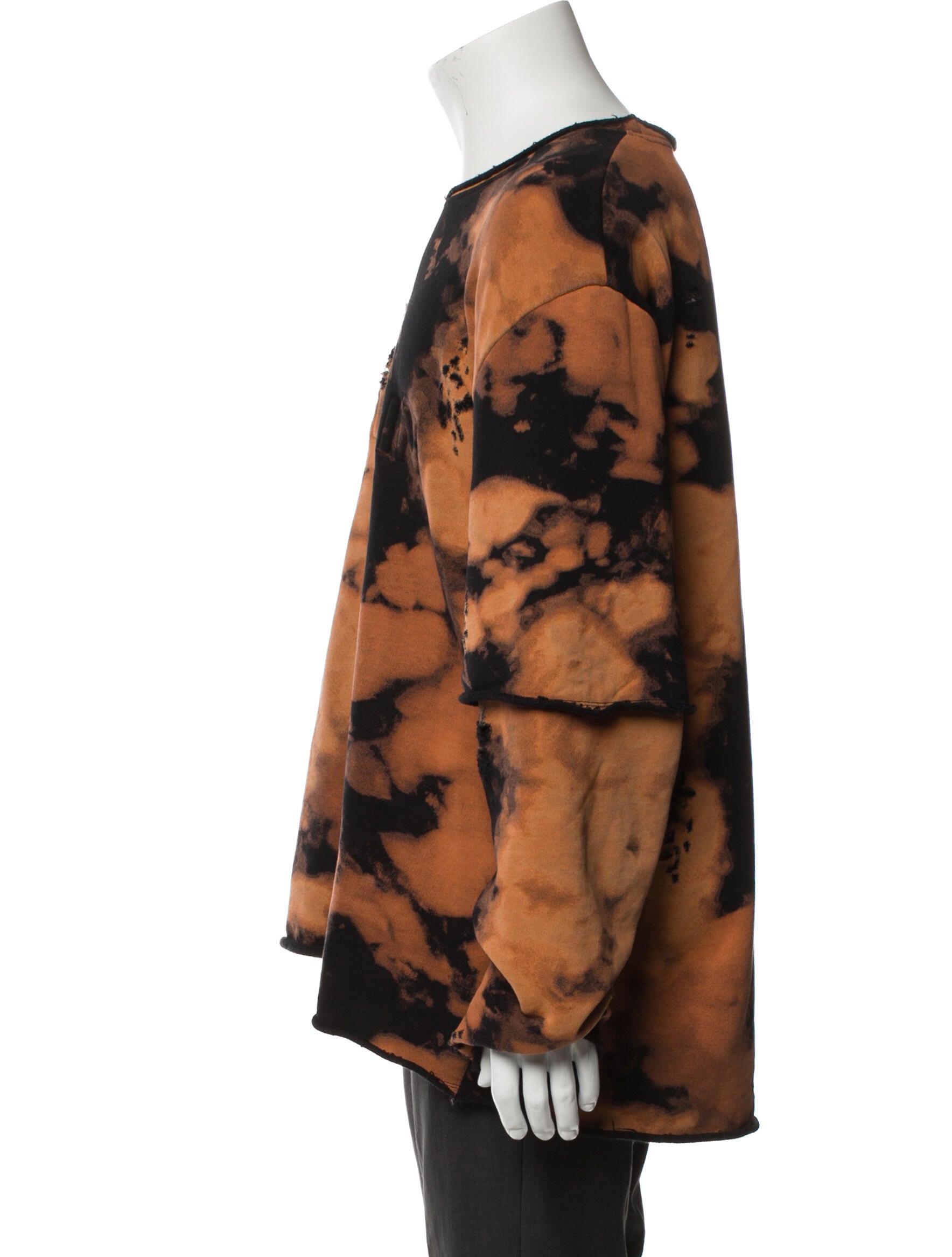 Balmain Tie-Dye Print Crew Neck Sweatshirt