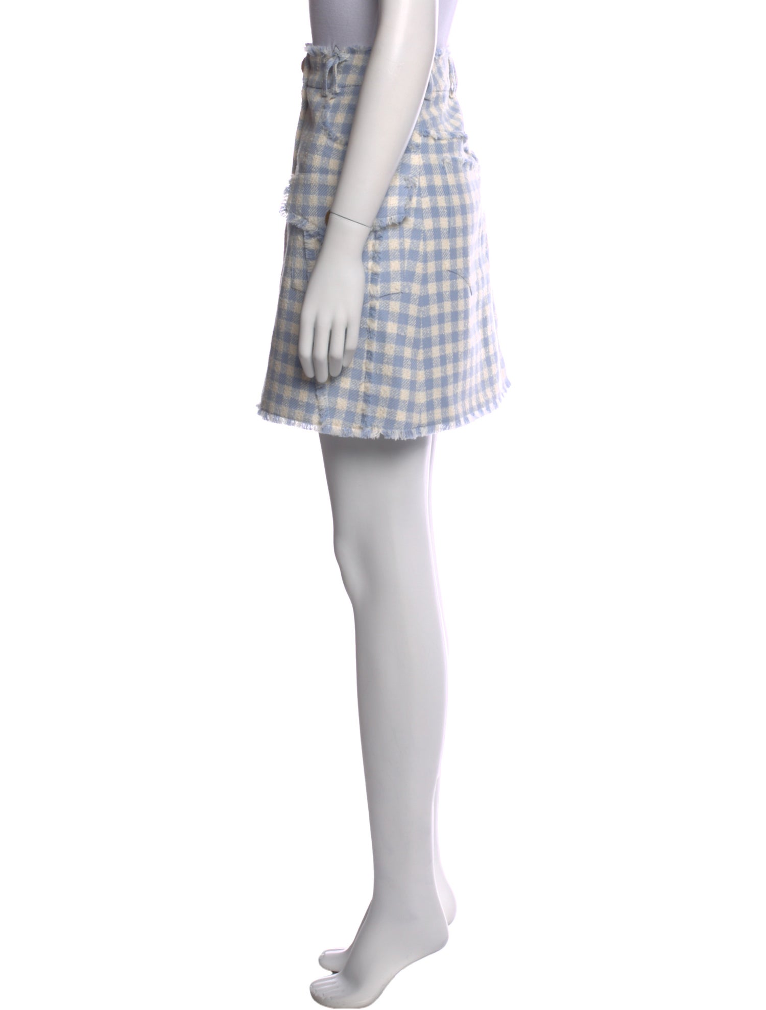 Balmain Plaid Print Mini Skirt w/ Tags