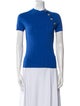 Balmain Mock Neck Short Sleeve Polo
