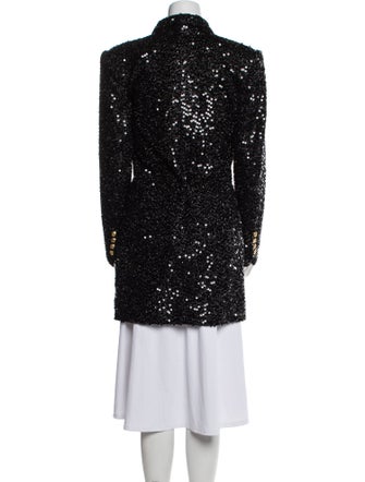 Balmain Tweed Pattern Peacoat