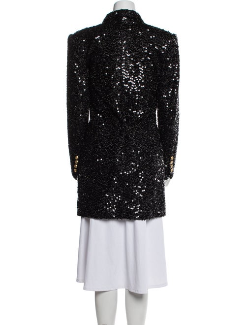 Balmain Tweed Pattern Peacoat