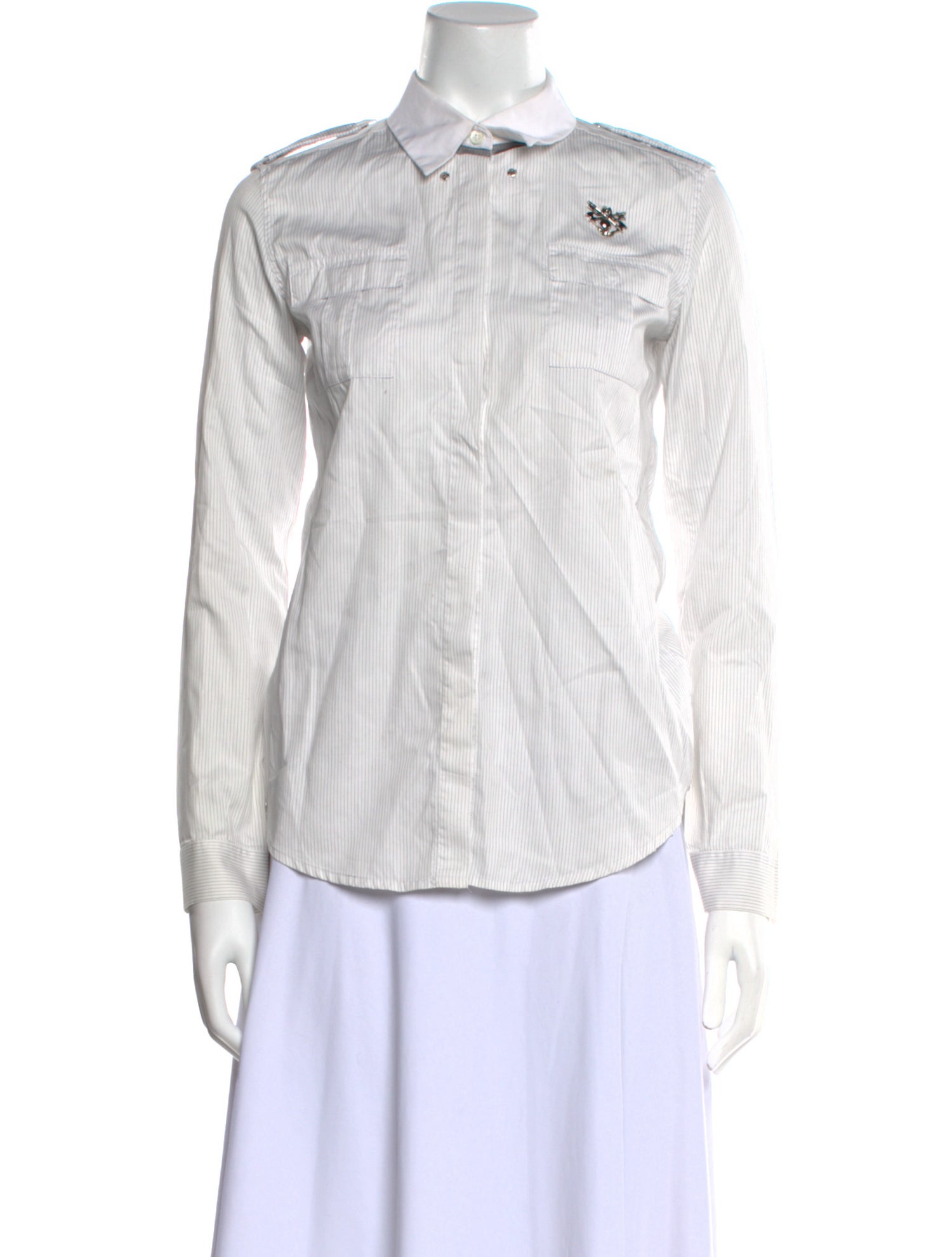 Balmain Long Sleeve Button-Up Top