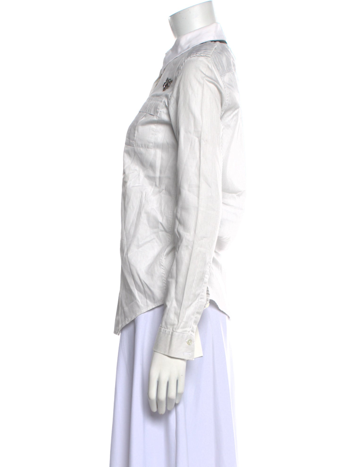 Balmain Long Sleeve Button-Up Top