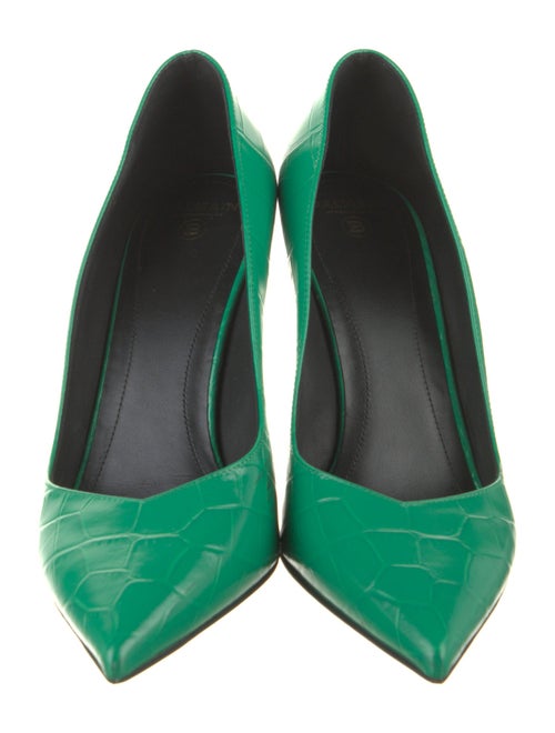 Balmain Embossed Leather Pumps