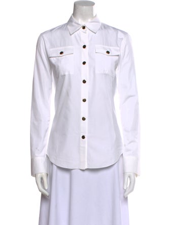 Balmain Long Sleeve Button-Up Top