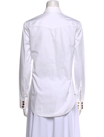 Balmain Long Sleeve Button-Up Top