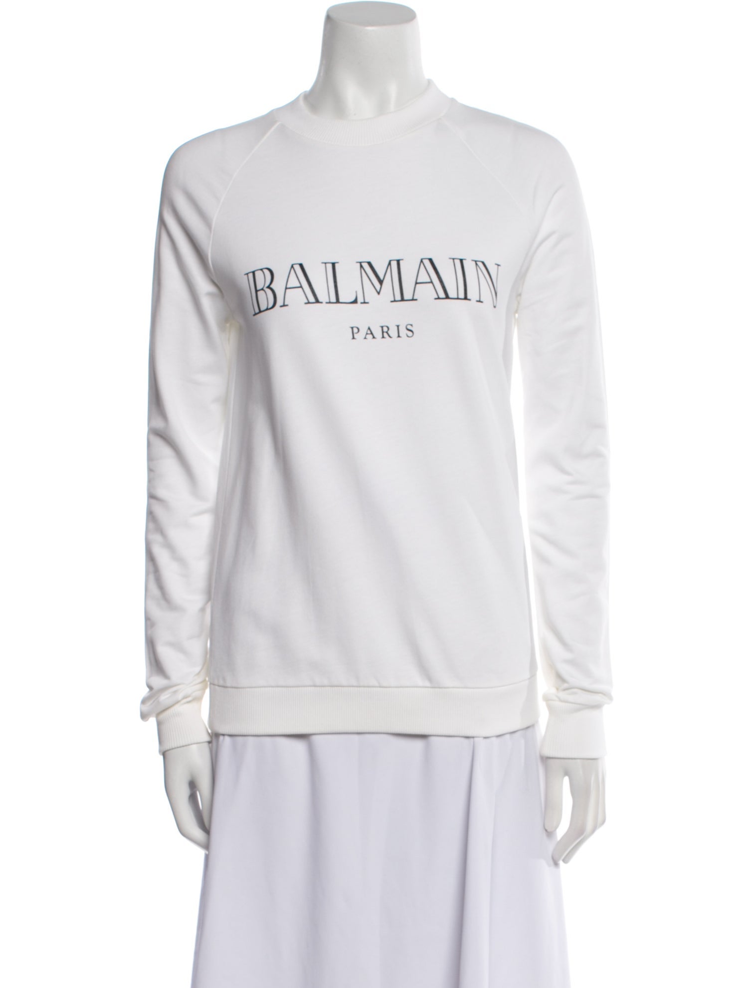 Balmain Graphic Print Crew Neck Sweatshirt