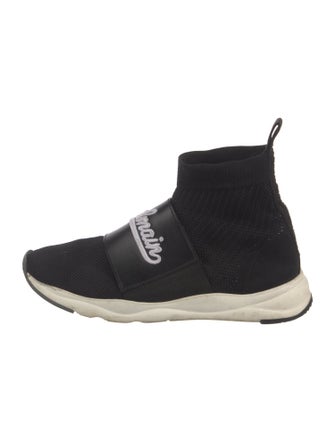 Balmain Embroidered Accent Sock Sneakers