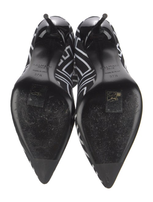 Balmain Printed Grosgrain Trim Sock Boots